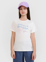 T-shirt Regular com Estampa para Menina