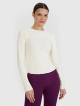 Camisola de Manga Comprida para Yoga com Abertura nas Costas para Mulher