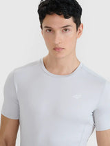 T-shirt de corrida slim para homem de secagem rápida