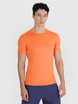 T-shirt de corrida slim para homem de secagem rápida