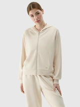 Sweat-shirt modal zippé pour femme