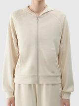 Sweat-shirt modal zippé pour femme