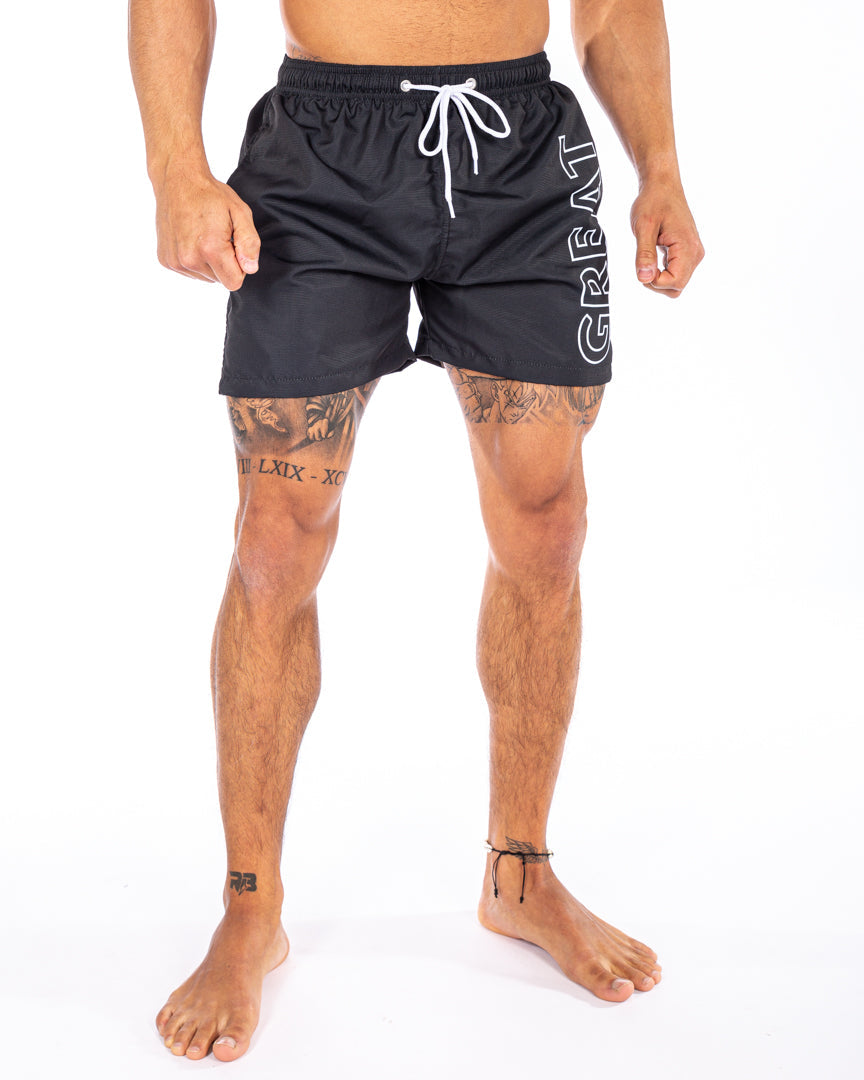 Great I Am Black beach shorts