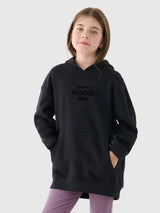 Camisola Oversized Com Capuz Para Menina