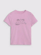 T-shirt de trekking slim para menina com estampado