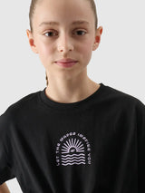 T-shirt Casual de Algodão Para Menina