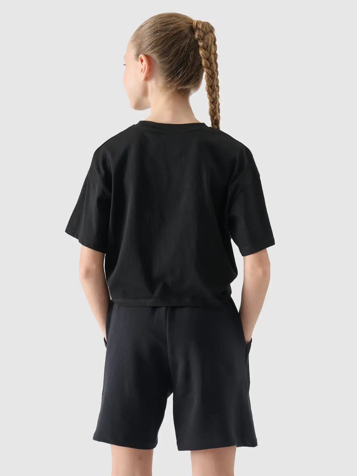 T-shirt Casual de Algodão Para Menina