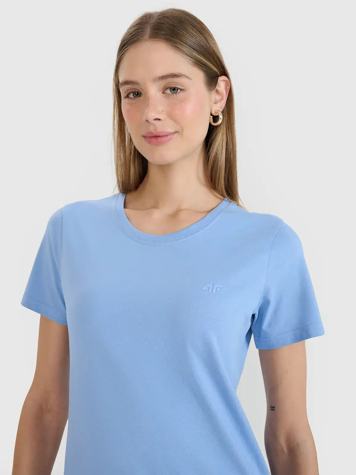 T-shirt uni régulier pour femme