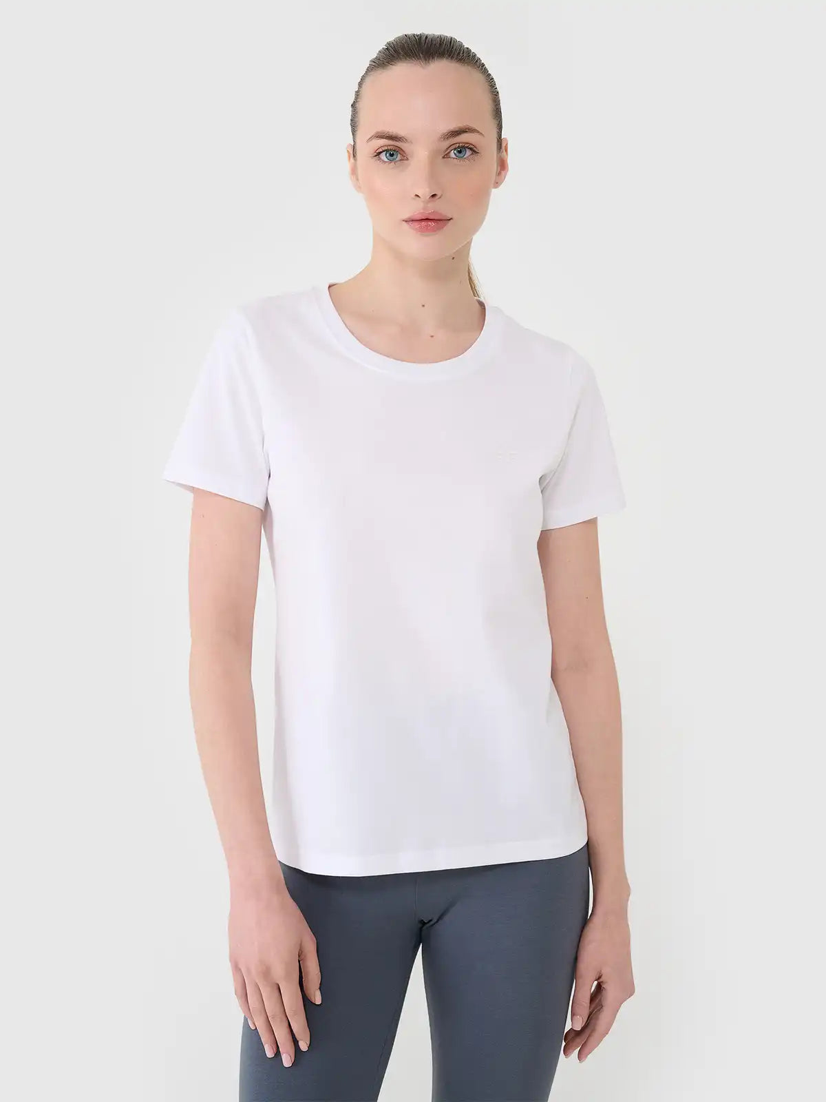 T-shirt uni régulier pour femme