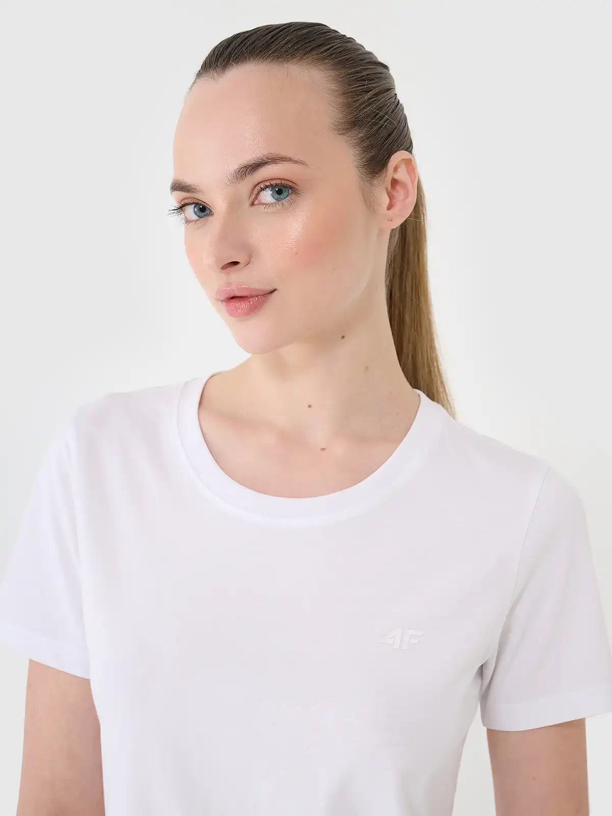 T-shirt uni régulier pour femme