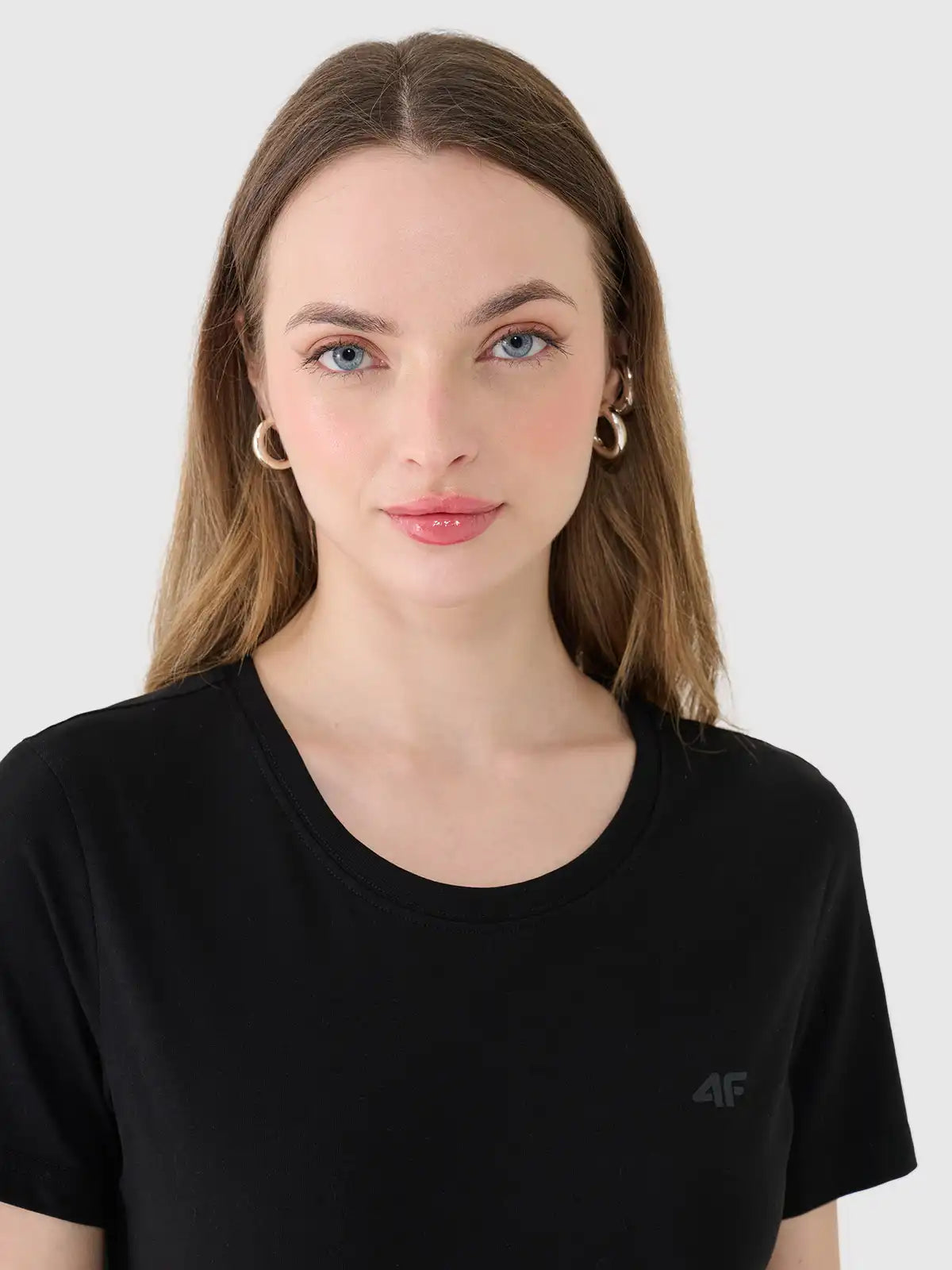 T-shirt uni régulier pour femme