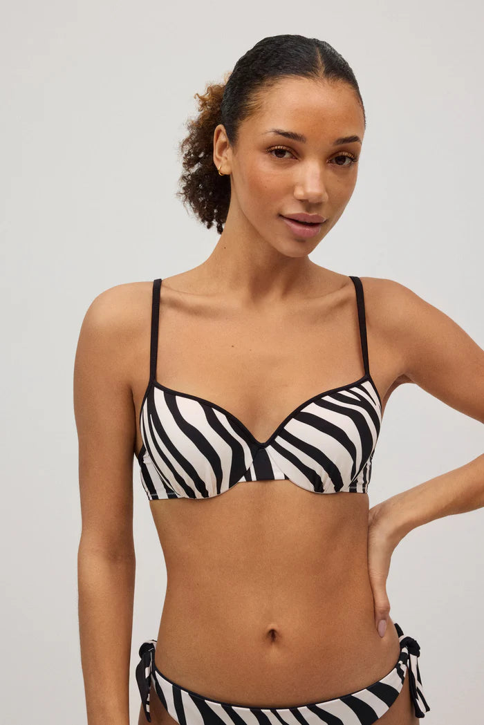 Animal print bikini top