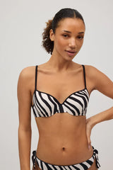 Animal print bikini top