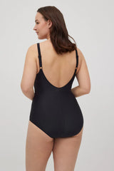 Fato de banho modelador com aro e detalhes em animal print