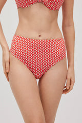 Cueca de biquíni em piqué com modelagem alta