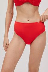 Cueca de biquíni em piqué com modelagem alta
